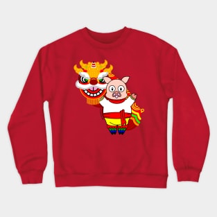 Happy Chinese New Year! The Lion and The Pig Crewneck Sweatshirt